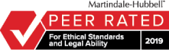 Martindale-Hubbell Peer Rated for Ethical Standards and Legal Ability 2019